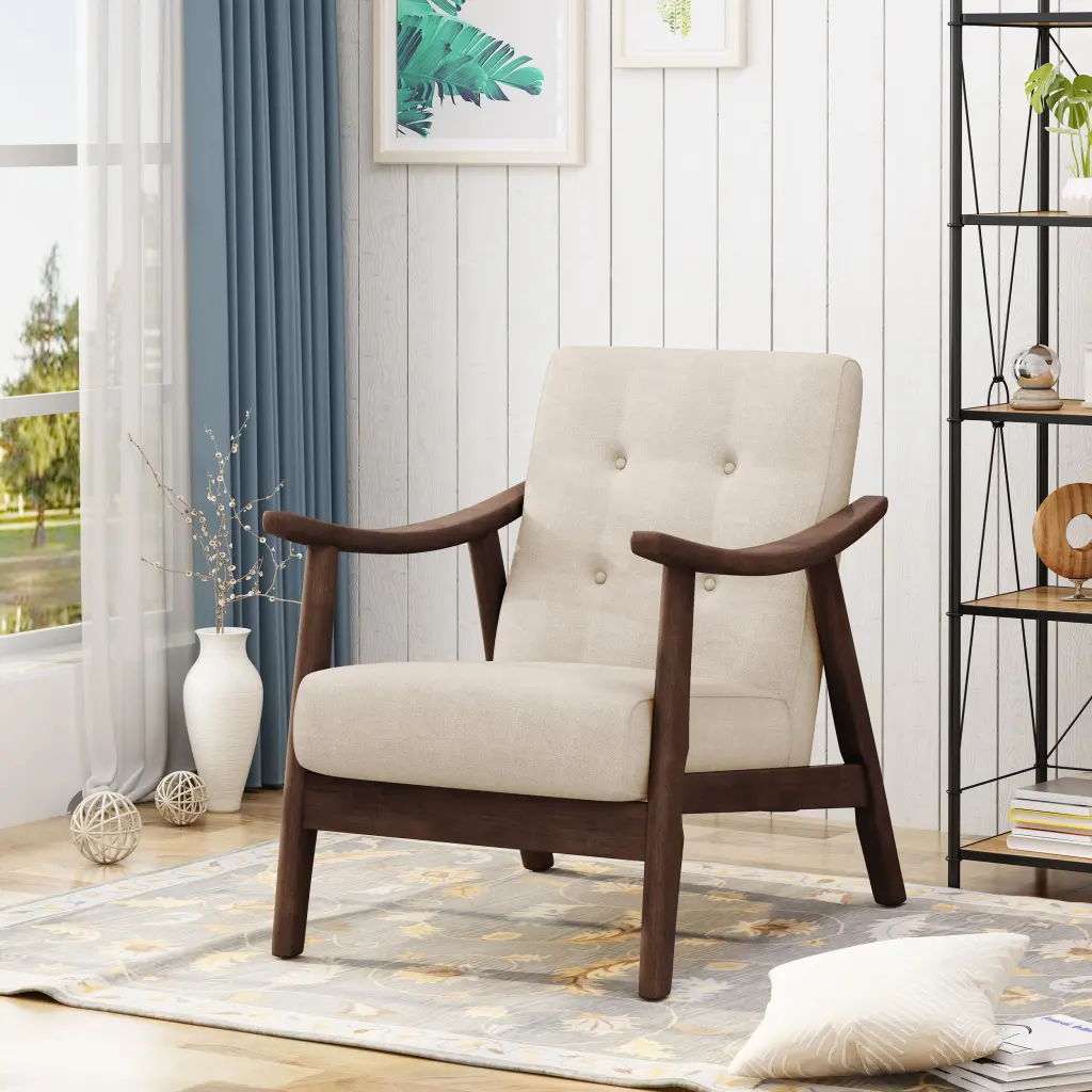 Beige 1 Seater Sofa Comfortable Material nh-bc furniturings