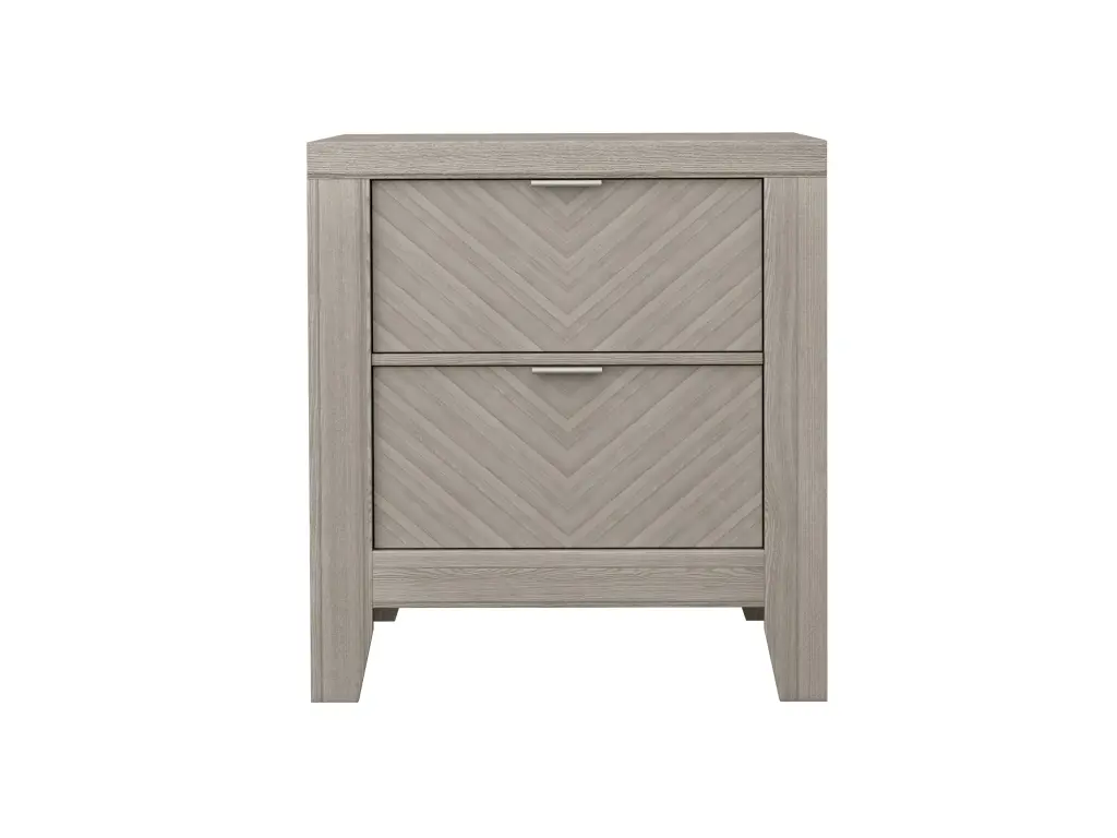 2 Drawer Nightstand Light Gray Solid Timber Mdf Bedroom Furniture ihomefurnishings