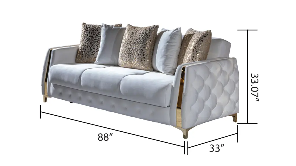 2 Piece Modern Living Room Set Off White Wood Primary Living Furniture galaxy home furnishings