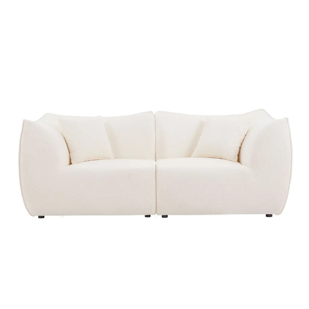 Mid Century Modern 2 Seater Sofa Couch Living Room Bedroom Apartment Small Space Furniture justone interior