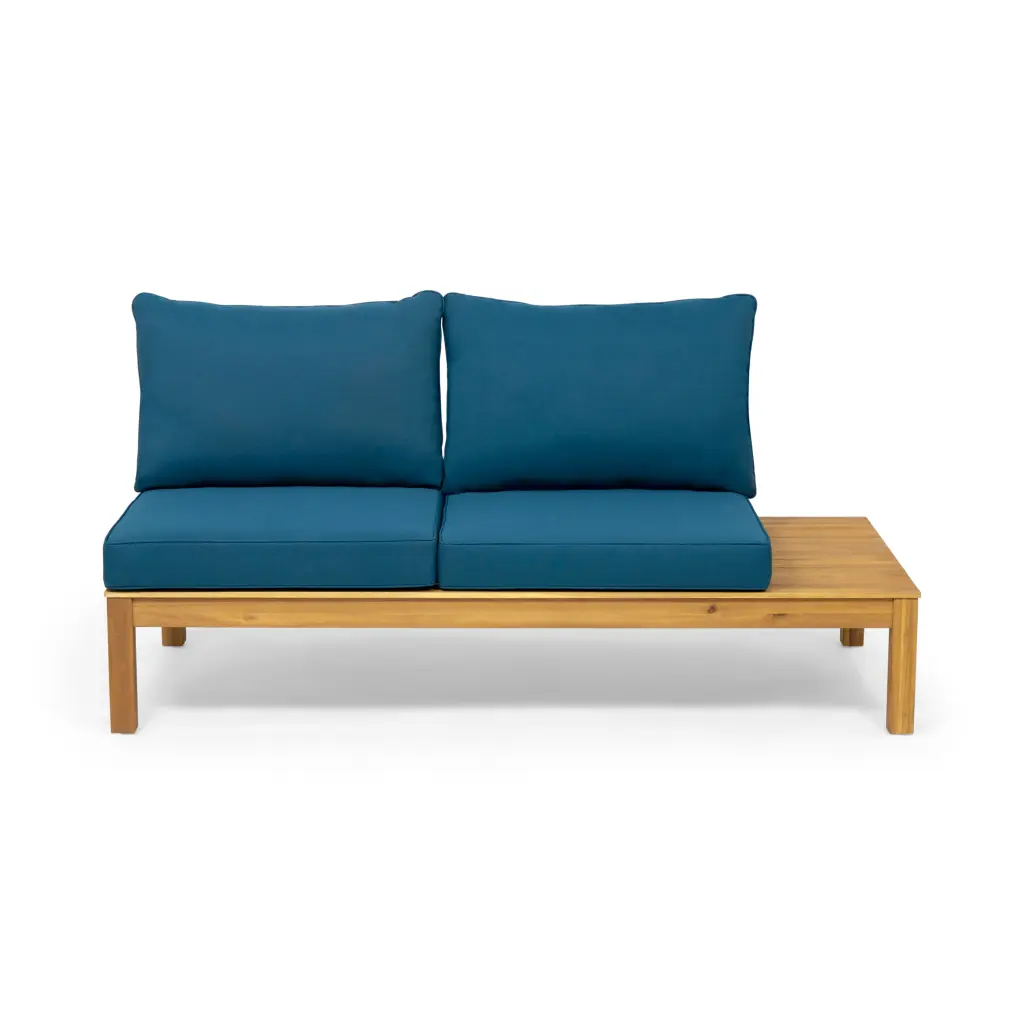 Arlington 2 Seater Sofa Teal Fabric Right Side Facing Modern Living Room nh-gardenpara