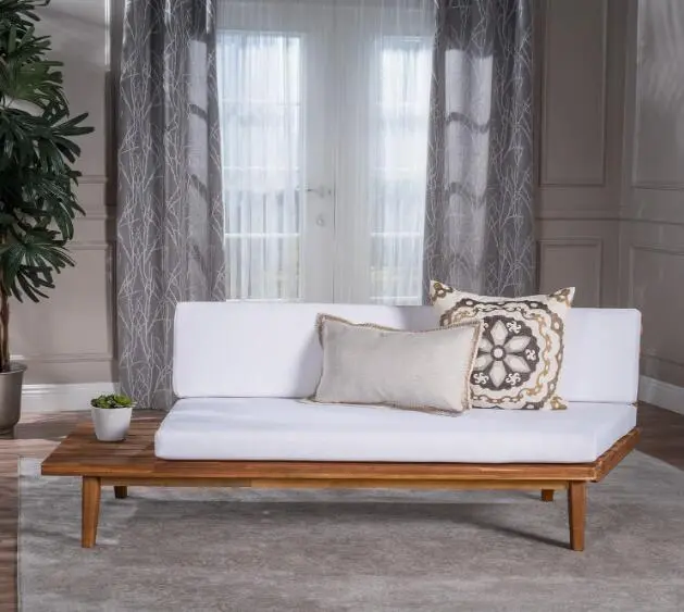 Hillcrest 2 Seater Sofa Left Side White Acacia Timber nh-gardenpara