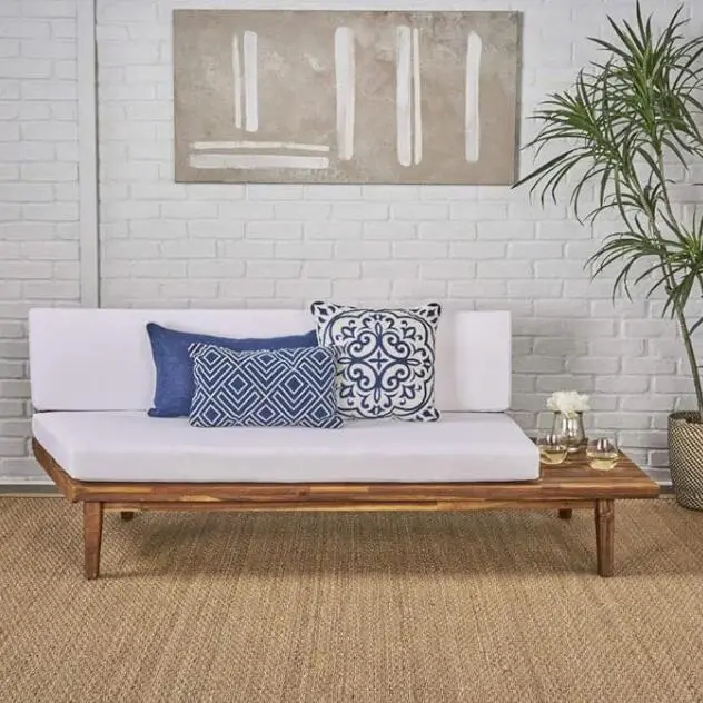 Hillcrest 2 Seater Sofa Right Side White Acacia Wood nh-gardenpara