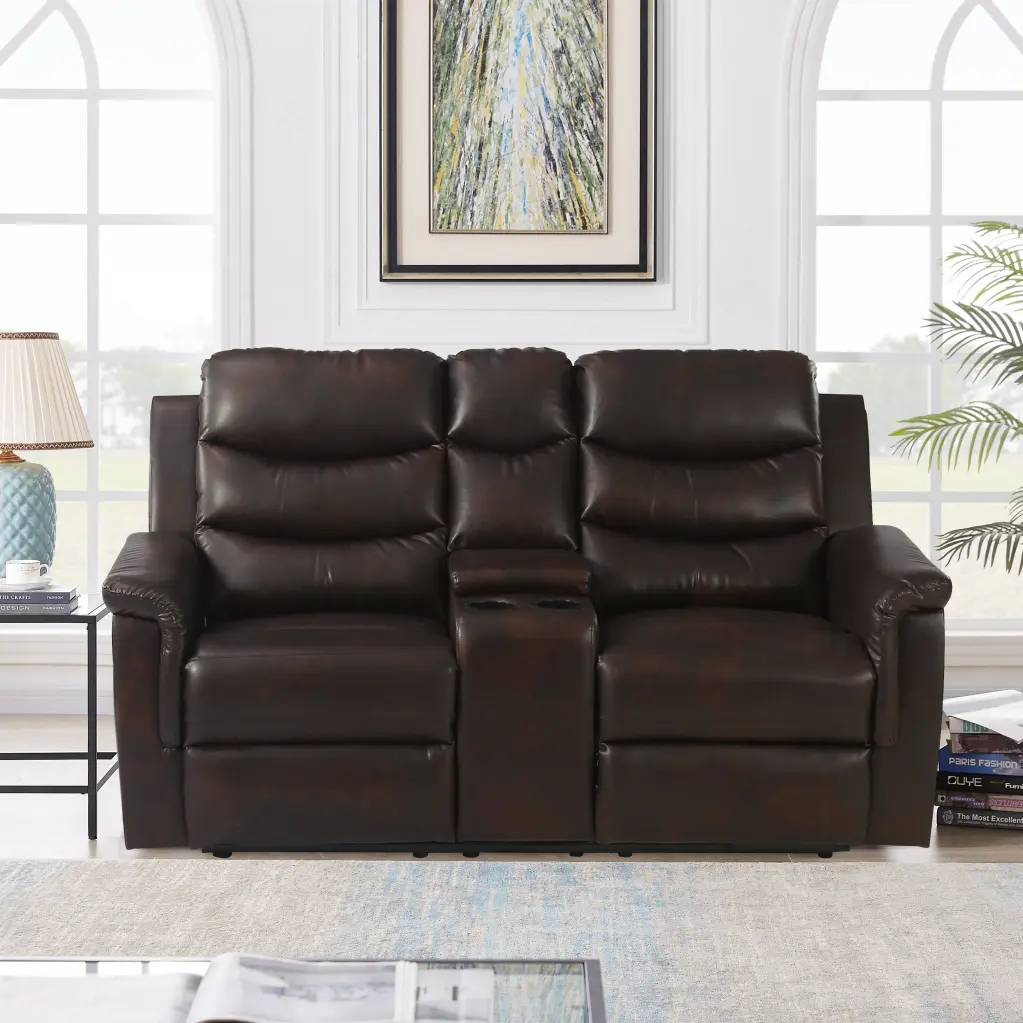 2 Seater Brown K2553P167008 W22343704 Brown Pu Sofa relax lounge