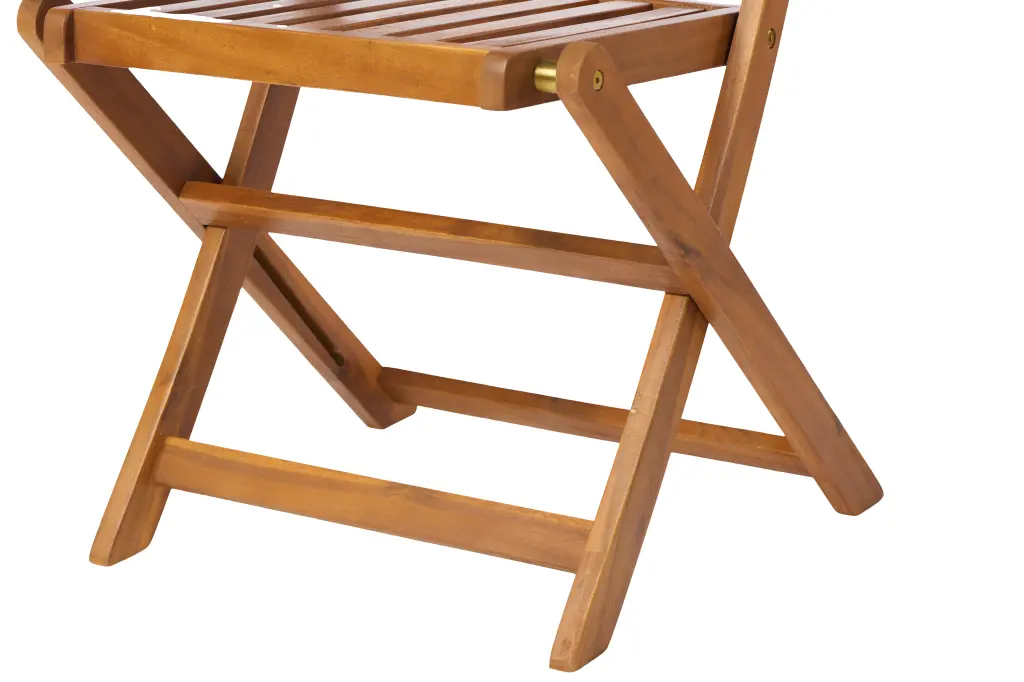 3 Piece Acacia Timber Bistro Set Folding Patio Table and Chairs Outdoor Decor joywood