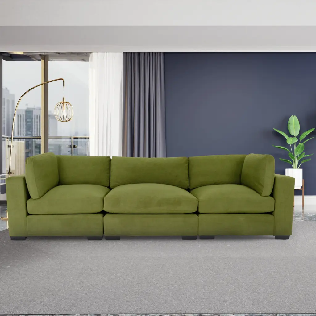 Forest Green Sofa Living Room, Modern 3 Seater Sofas Couches Home american-made seating