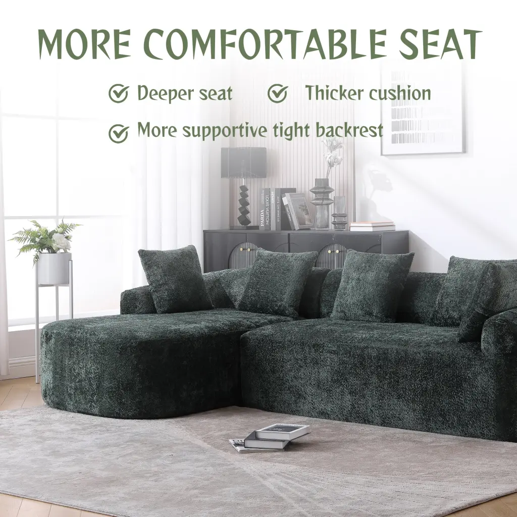 Coolmore Boucle Sofa 3 Seater Oversized Comfy Living Room Sofa coolmore w-395