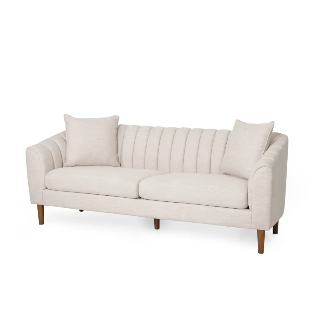 Abge 3 Seater Sofa Beige Brown Timber Primary Living Space Furniture nh-inmax