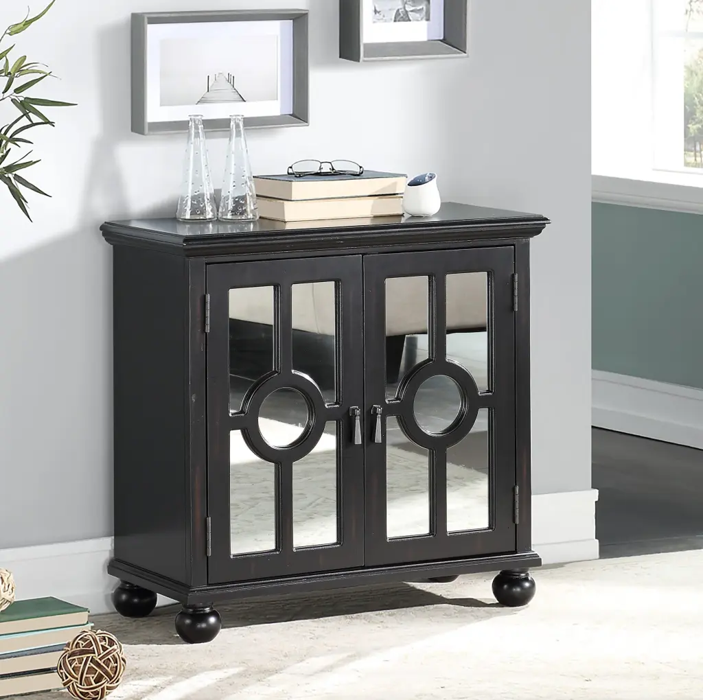 Classic Storage Cabinet 1Pc Modern Traditional Accent Chest Mirror kanepe