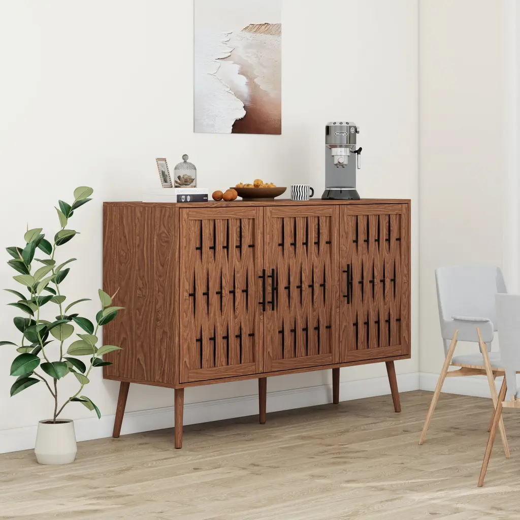 3 Door Accent Storage Cabinet Living Room and Bedroom rnb