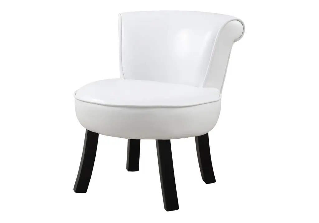 White Upholstered Juvenile Accent Chair Kids Contemporary Style 8th street living