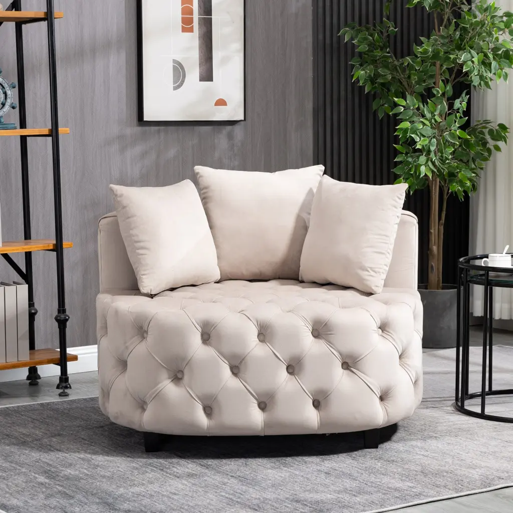 Timelessal Barrel Accent Chair Modern Leisure Sofa Living Room a-a furniture