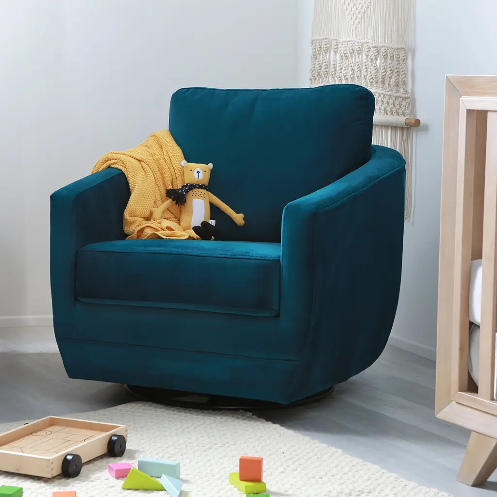 Gogh Swivel Chair Peacock Material Living Room b2714