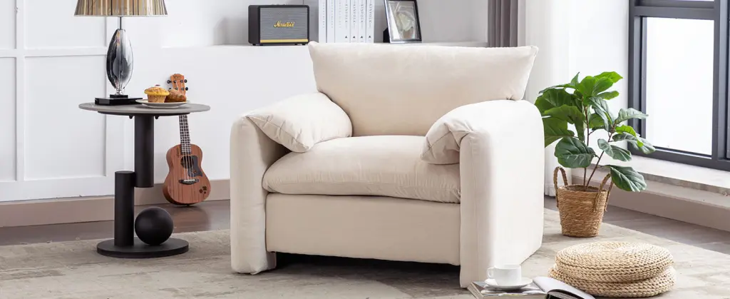 Modern Chenille Oversized Armchair Accent Chair Single Sofa Lounge bed best