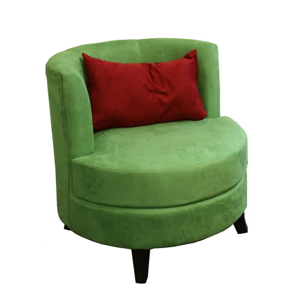 30.5 Inch Tall Accent Chair Pillow Green Wood Finish california home