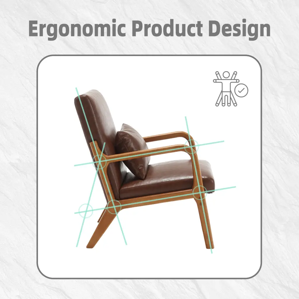 Coolmore Modern Accent Chair Solid Timber Padding Lounge Armchairs Comfortable Seat Living Room Chair coolmore w-395