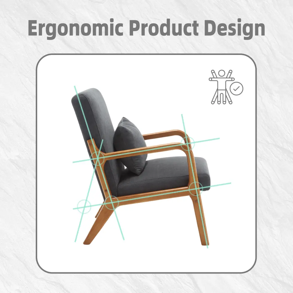 Coolmore Modern Accent Chair Solid Timber Padding Lounge Armchairs coolmore w-395