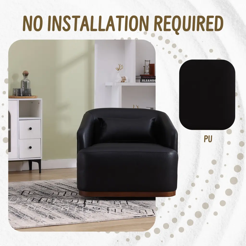 Coolmore Swivel Barrel Chair Comfy Round Accent Sofa Living Room coolmore w-395