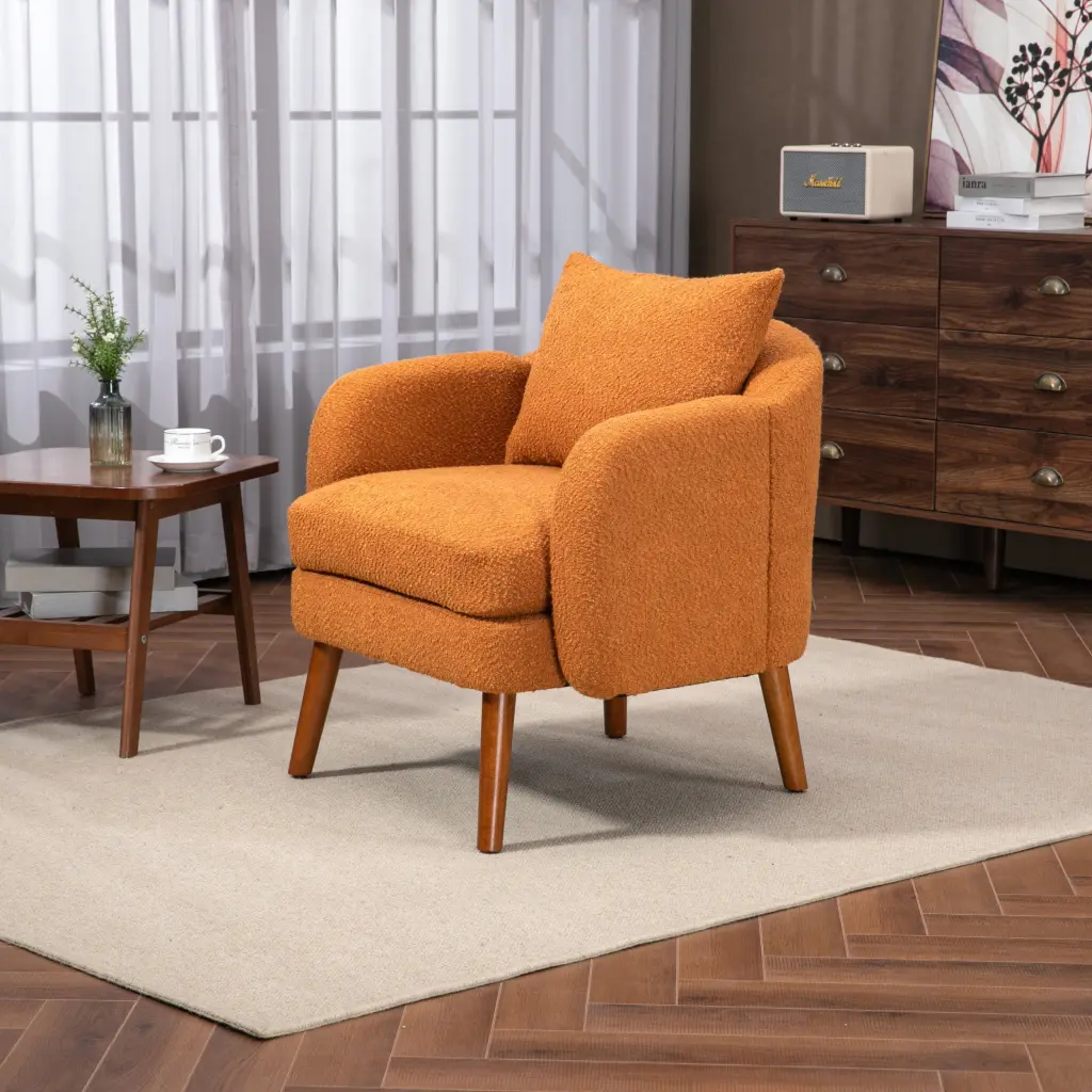 Coolmore Wood Frame Armchair Modern Accent Chair Lounge Chair coolmore w-395