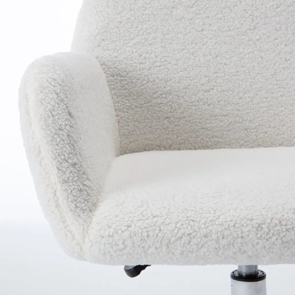 Hengming Faux Fur Home Stationery Chair Fluffy Fuzzy Cozy Makeup Vanity Stool hengming store