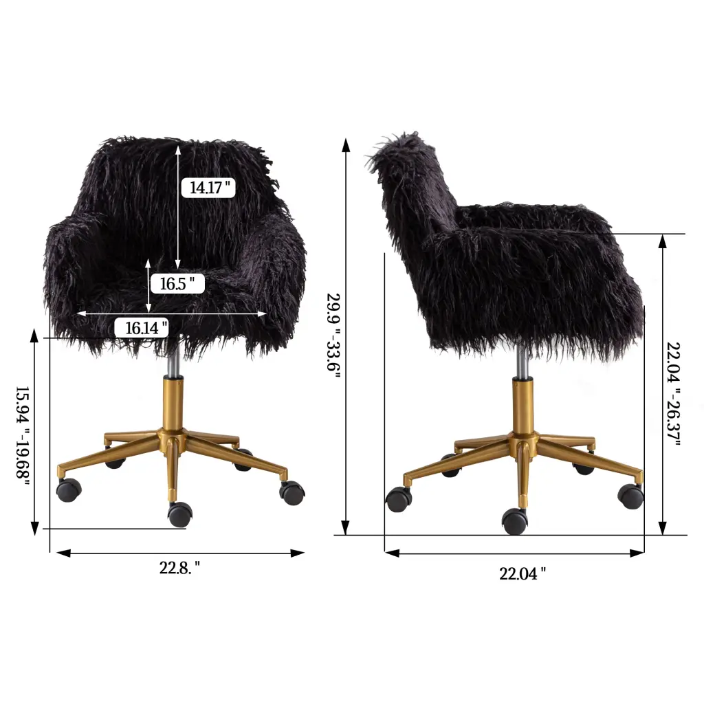 Hengming Modern Faux Fur Office Chair Fluffy Chair Girls hengming store