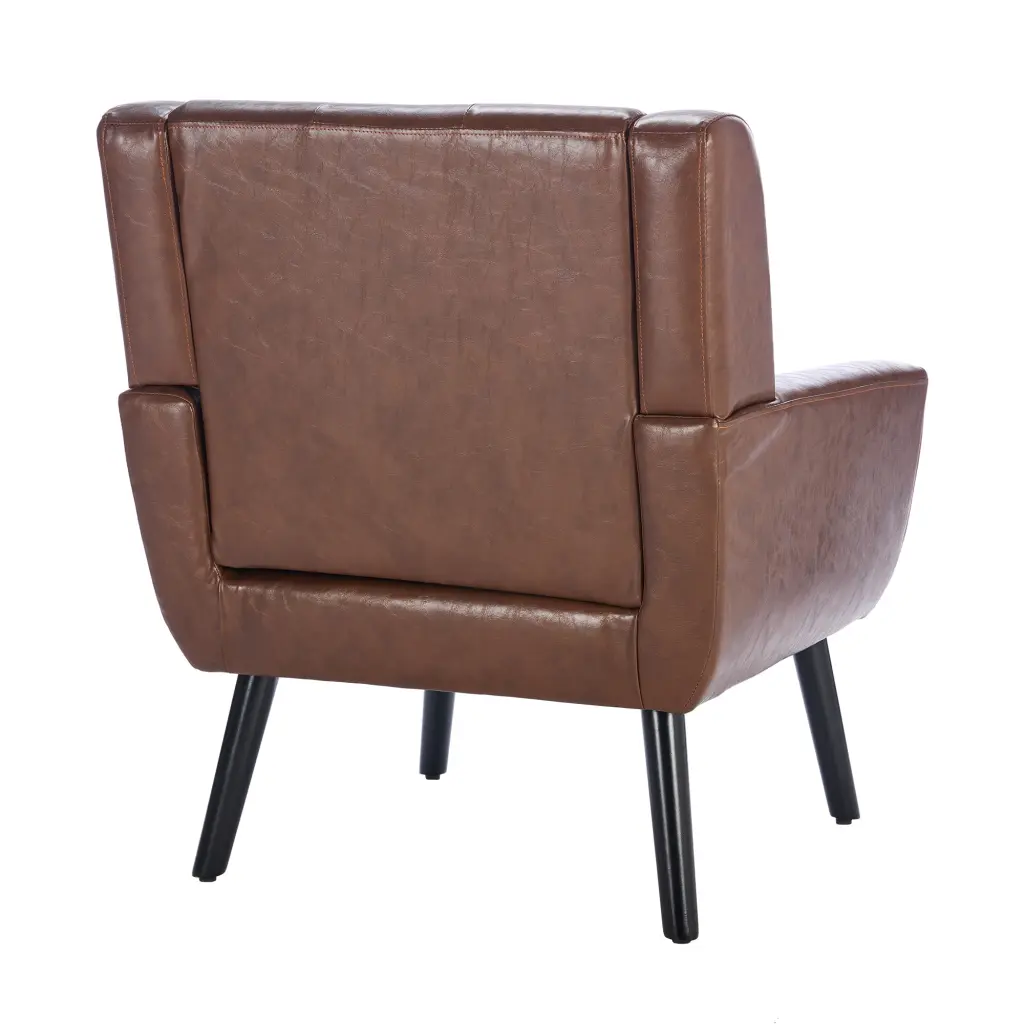 Modern Soft Leather Material Comfort Fit Accent Chair Living Room Chair homemax