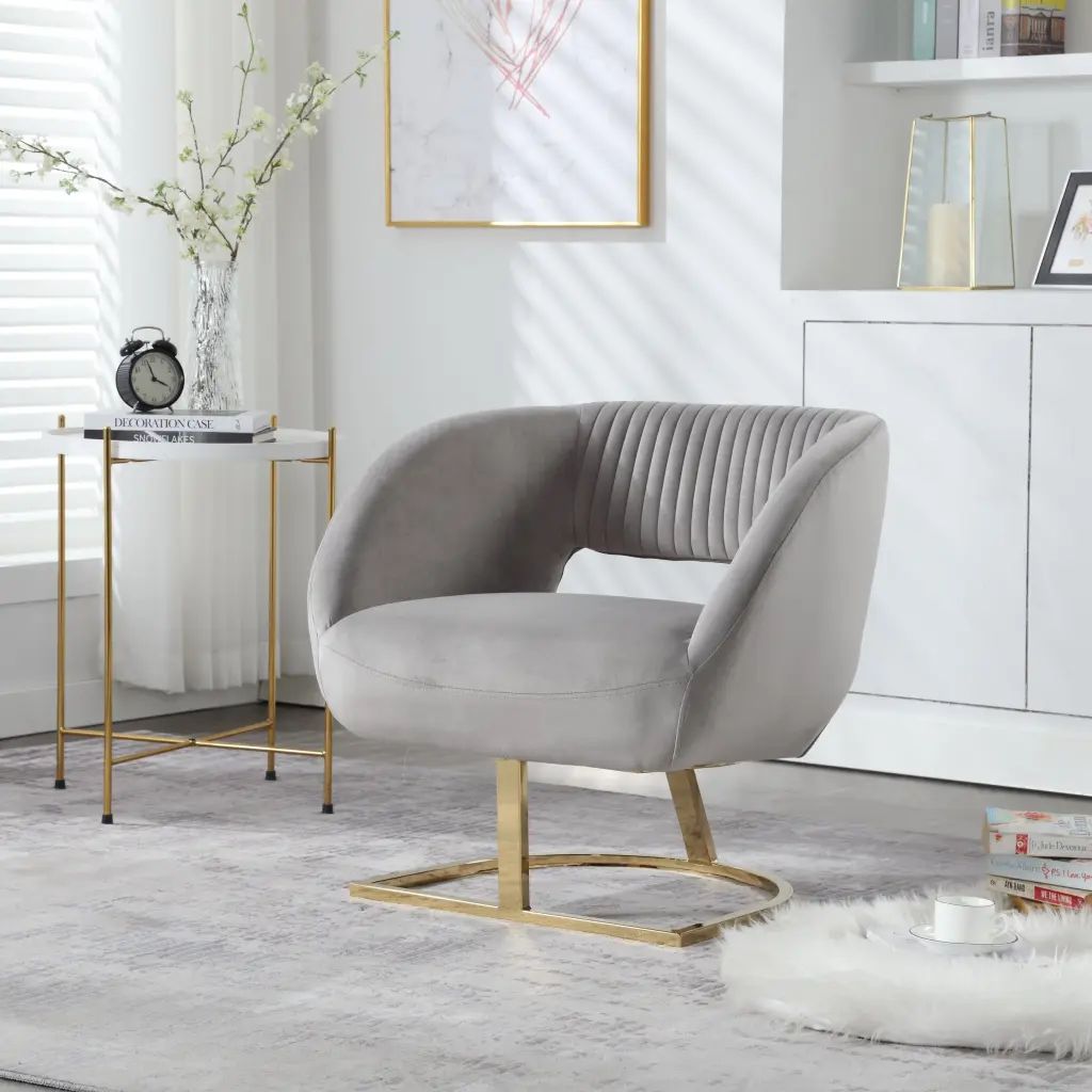 Coolmore Upholstered Tufted Living Room Chair Textured Linen Material house hold-w1588