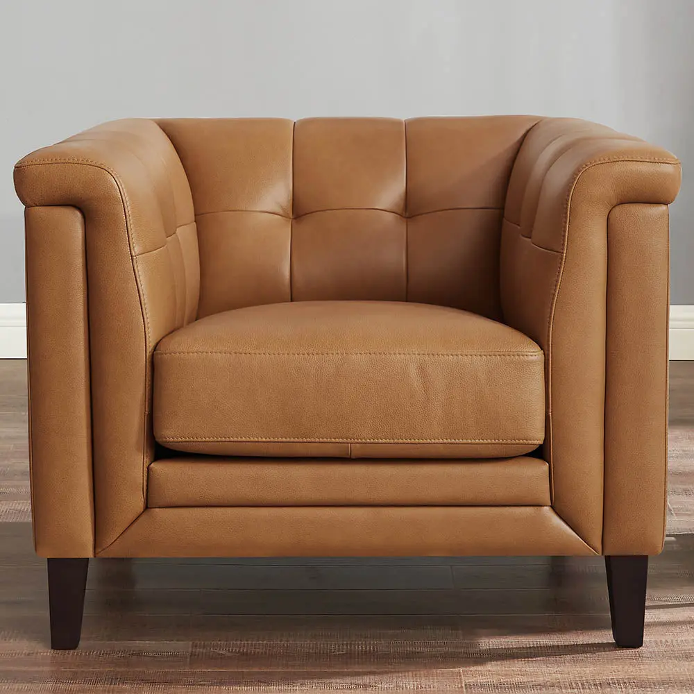 Arvo Hide Chair Cognac Down Filling And Authentic Hide hydeline furniture
