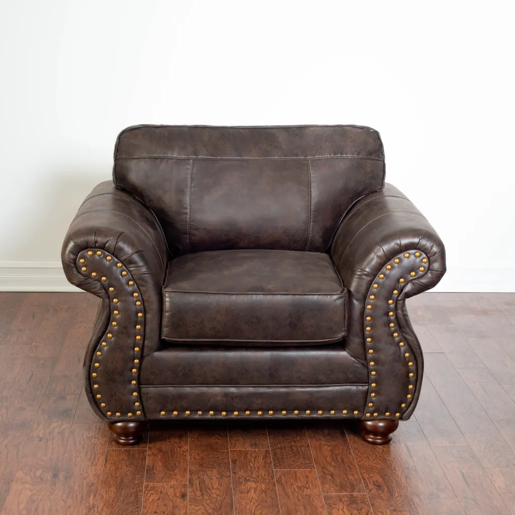 Leinster Faux Leather Upholstered Chair Espresso hz