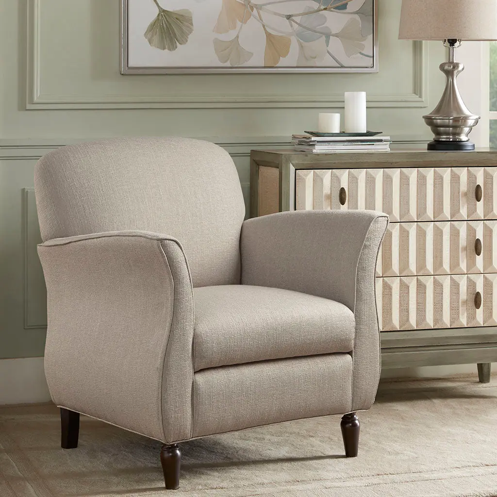 Accent Chair Brown Polyester Upholstered jla