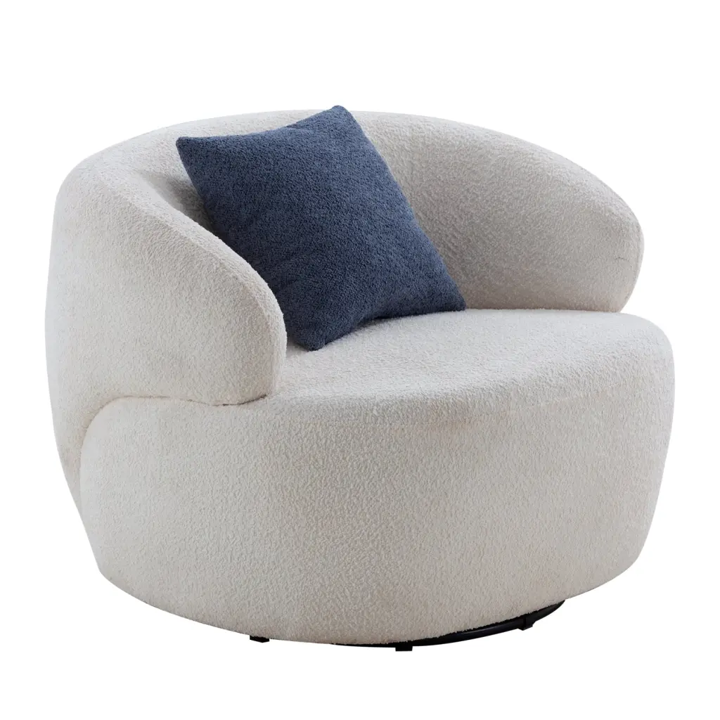 Swivel Barrel Chair Living Room Single Chair Small Space Comfy justone interior