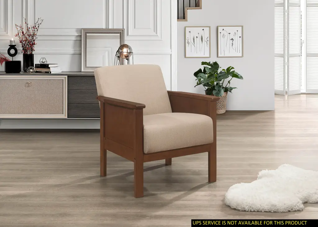 Long Lasting Accent Chair Luxurious Brown Upholstery and Plush Cushion kanepe