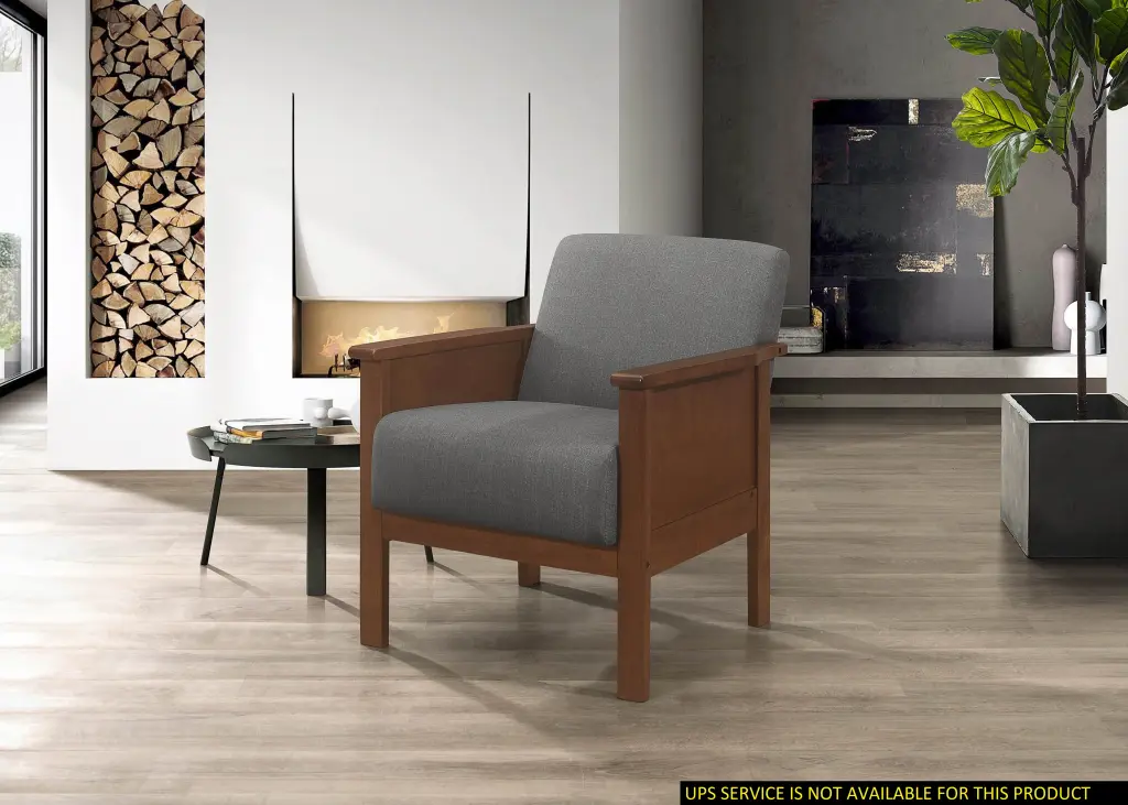 Long-lasting Accent Chair Opulent Gray Upholstery and Plush Cushion kanepe