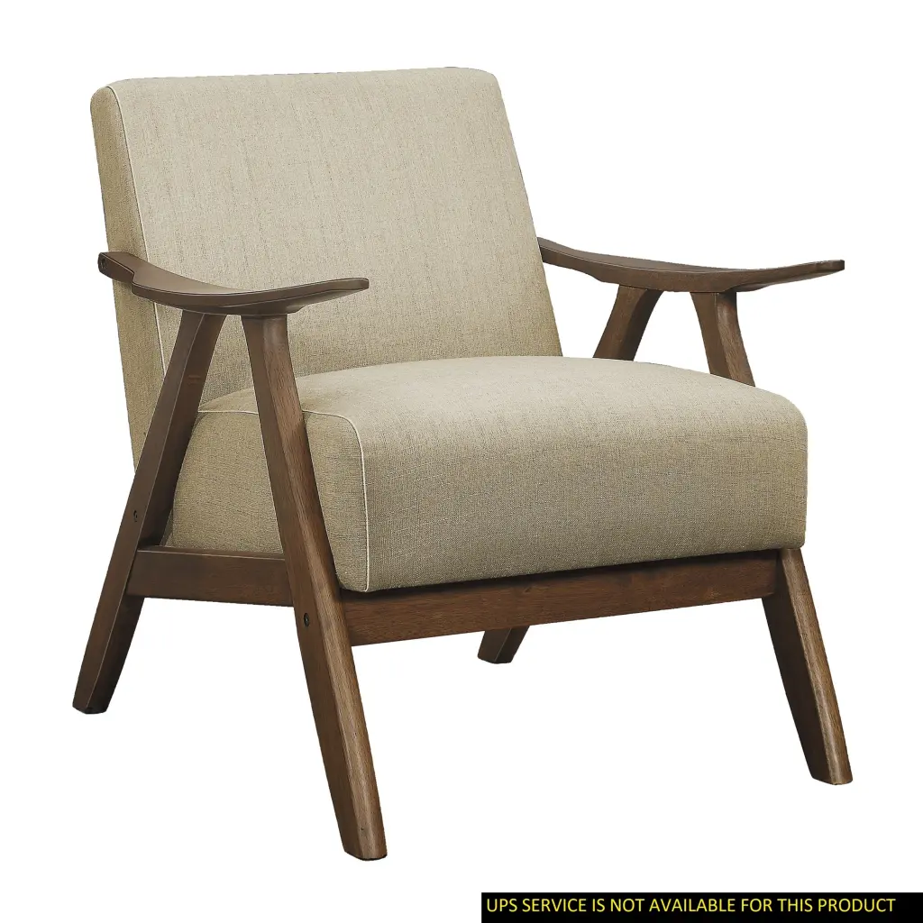 Modern Upholstered Accent Chair Light Brown kanepe