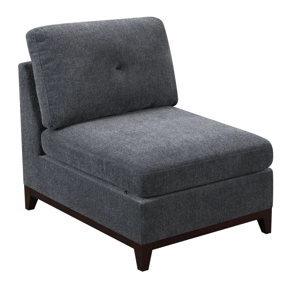 Modular Living Room Armless Chair Ash Chenille Material kanepe