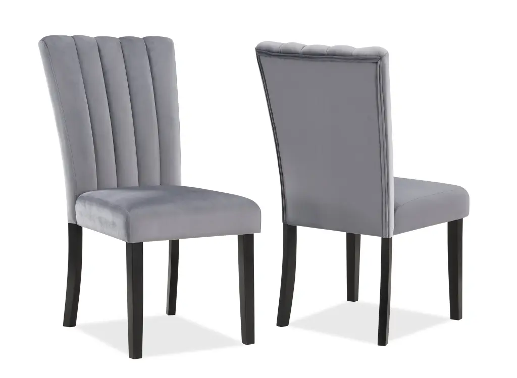 2 Piece Casual Upholstered Velvet Chair Channel Tufted Back Wooden Legs kanepe