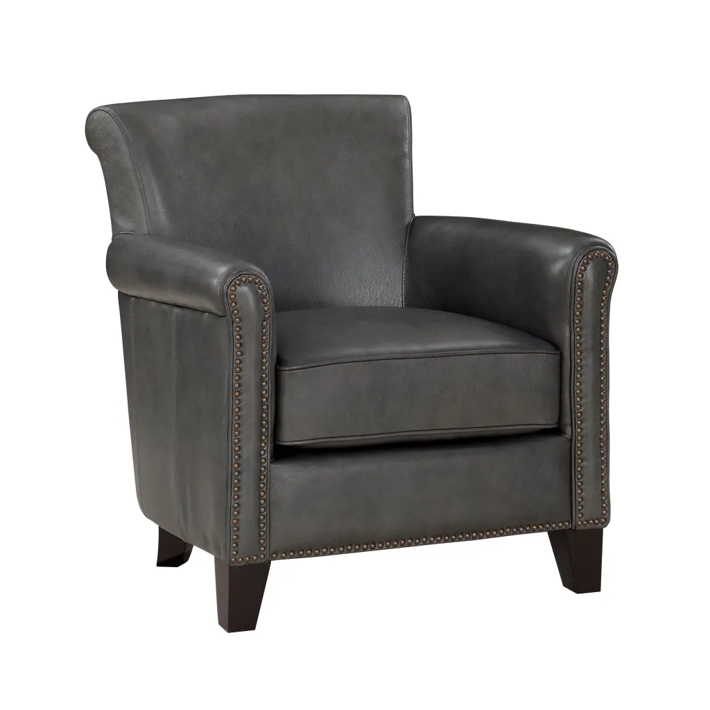 Timeless Traditional Gray Accent Chair Solid Wood Frame kanepe