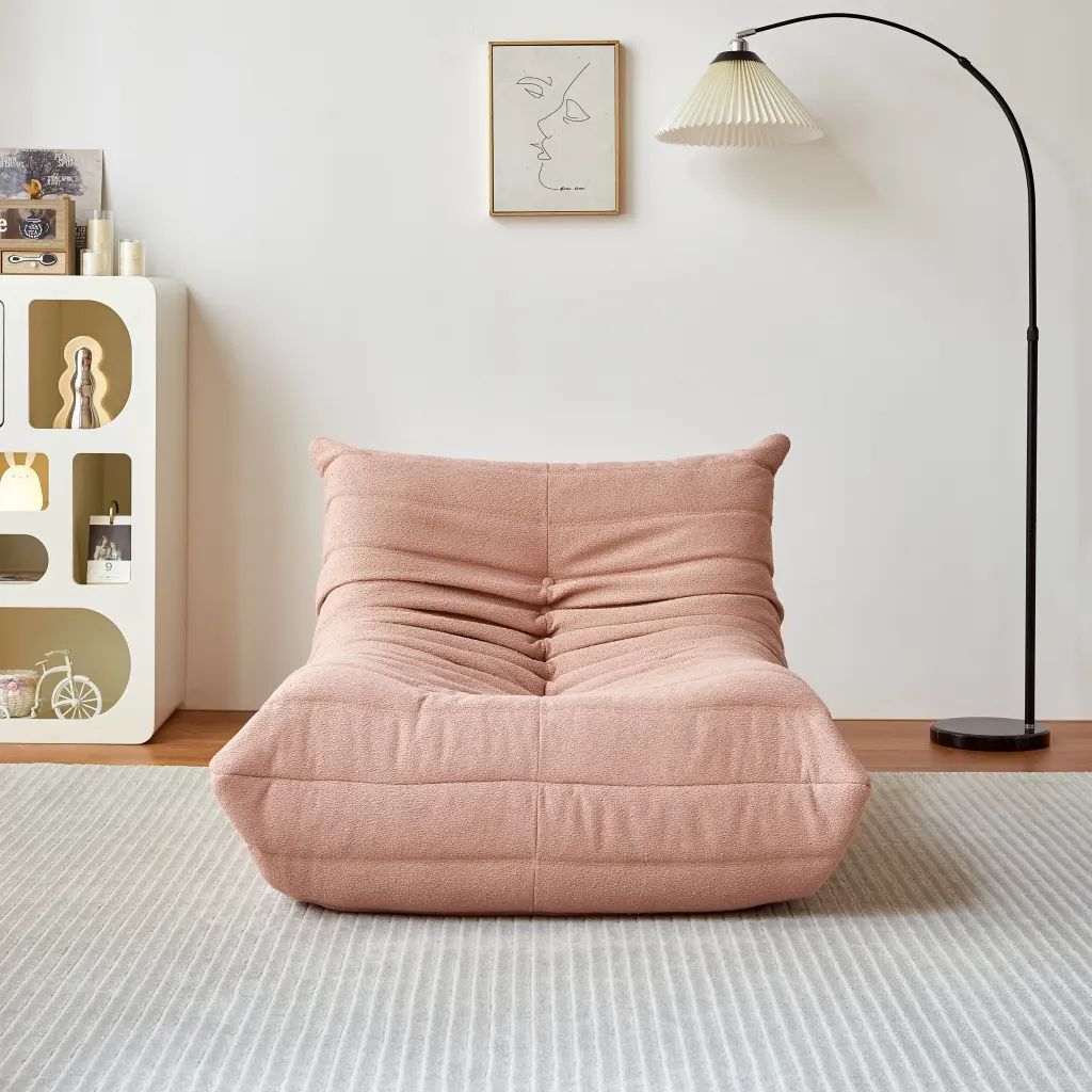 Teddy Material Fireside Chair Modern Armless Floor Sofa modasi