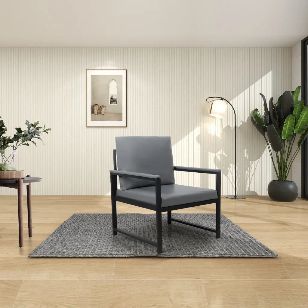 Lounge Living Room Stationery or Reception Area PVC Hide Accent Chair mxi