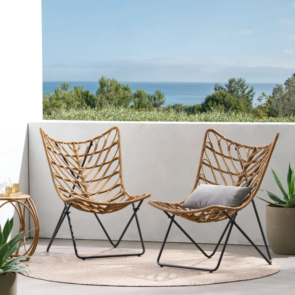 Bryson Chair Light Brown Rattan nh-gardenpara