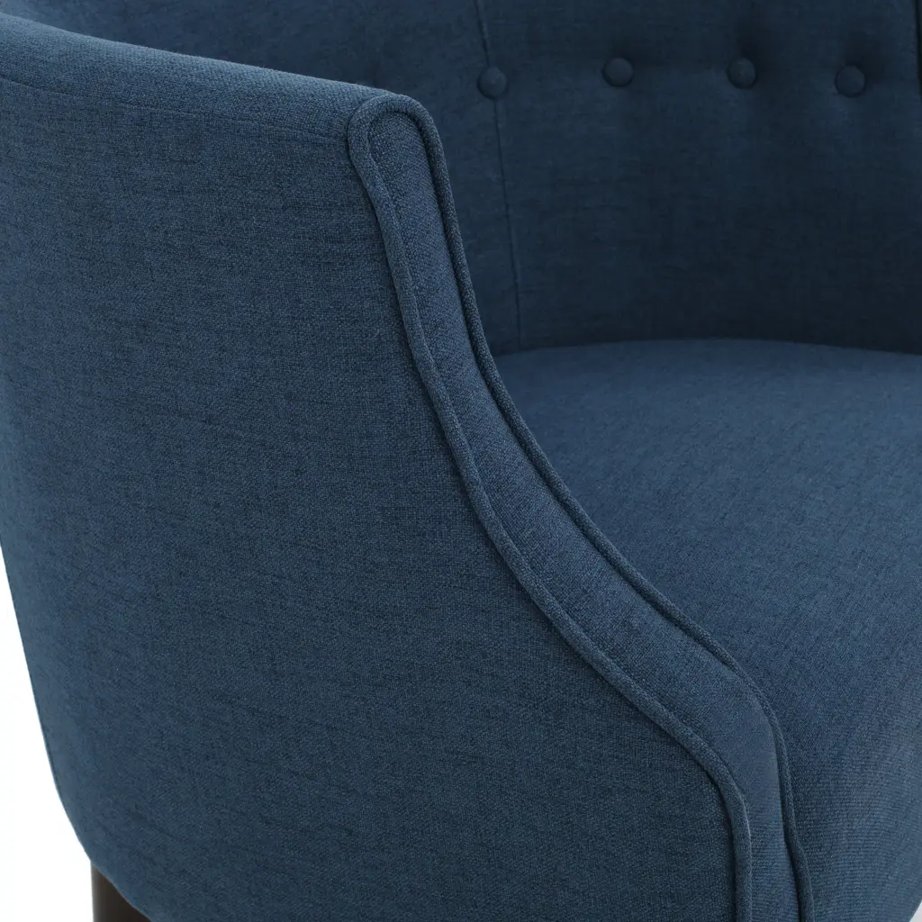 Club Chair Navy Blue Upholstered Comfortable Lounge Chair nh-purenest