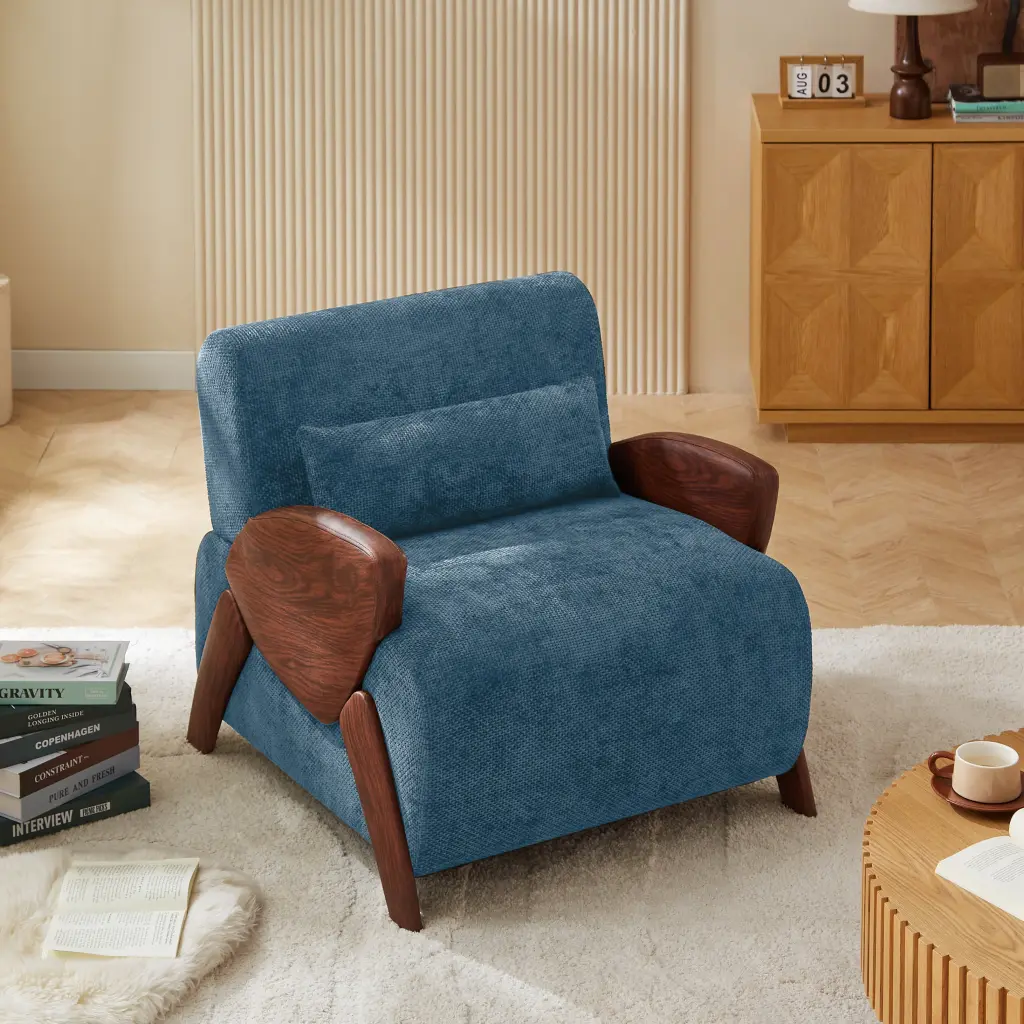 Modern Accent Armchair Plush Cushioning, Cozy Armrests normicore