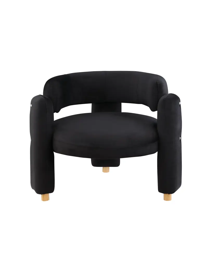 Black Fabric Accent Chair Living Room or Office relax down