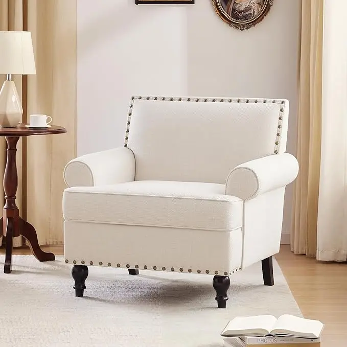 Accent Chair Retro Living Room Chair Soft Cushion Mid Century Style rnb