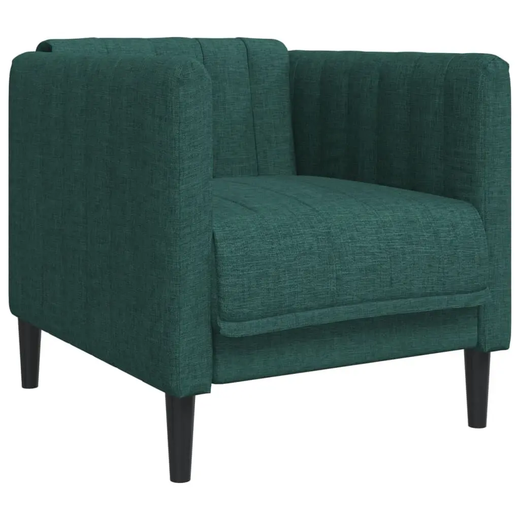 Sofa Chair Dark Green Fabric Modern Accent Chair Living Room