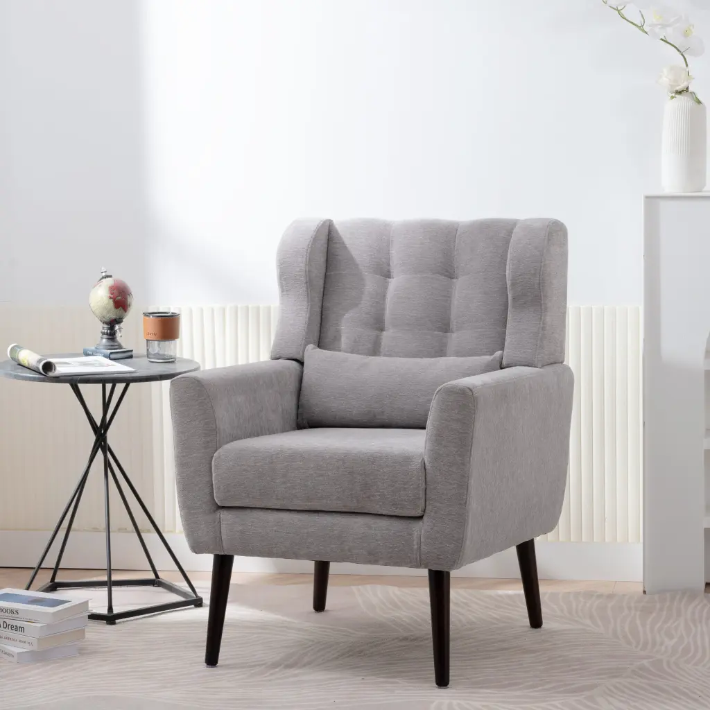 Modern Accent Chair Chenille Arm Chairs Living Room Upholstered sunco store