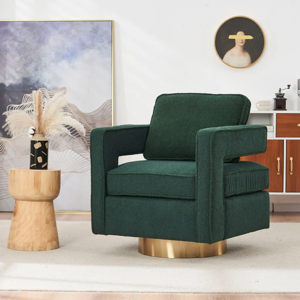Swivel Barrel Chair Living Room 360 Degree Swivel Club Modern Accent Chair xr-1361
