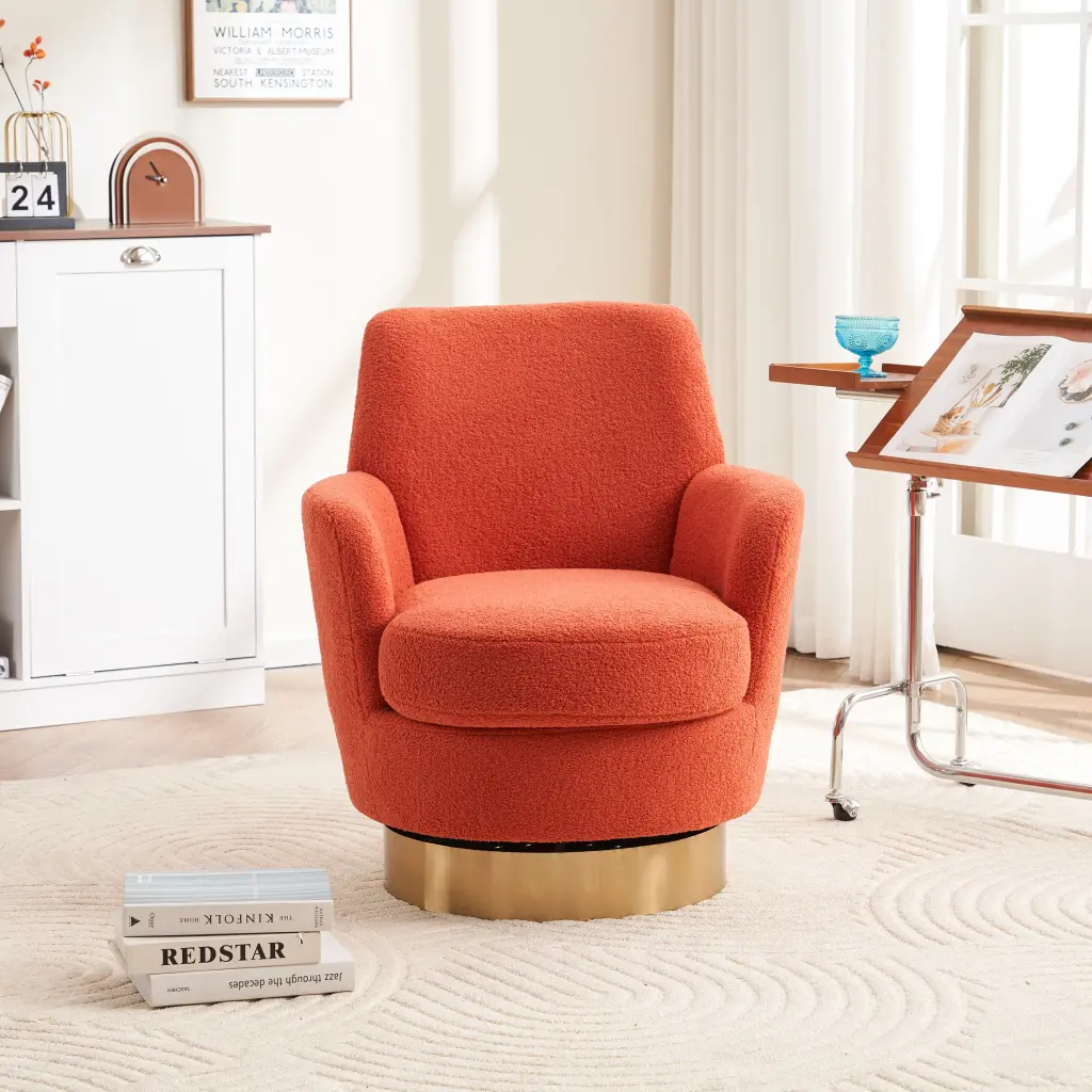 Teddy Swivel Barrel Chair Armchair Living Room Accent Seating xr-1361