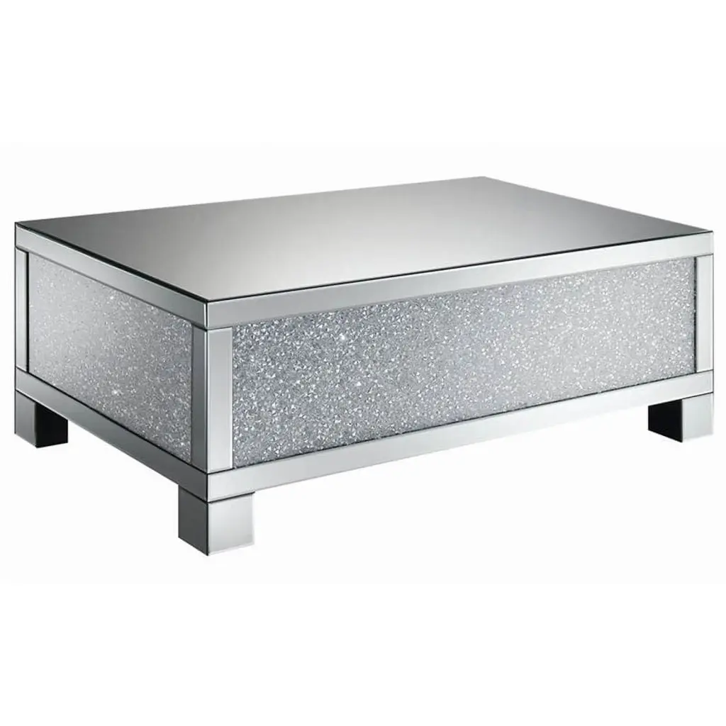 Stonecroft Furniture 49 Mirrored Accent Coffee Table Silver