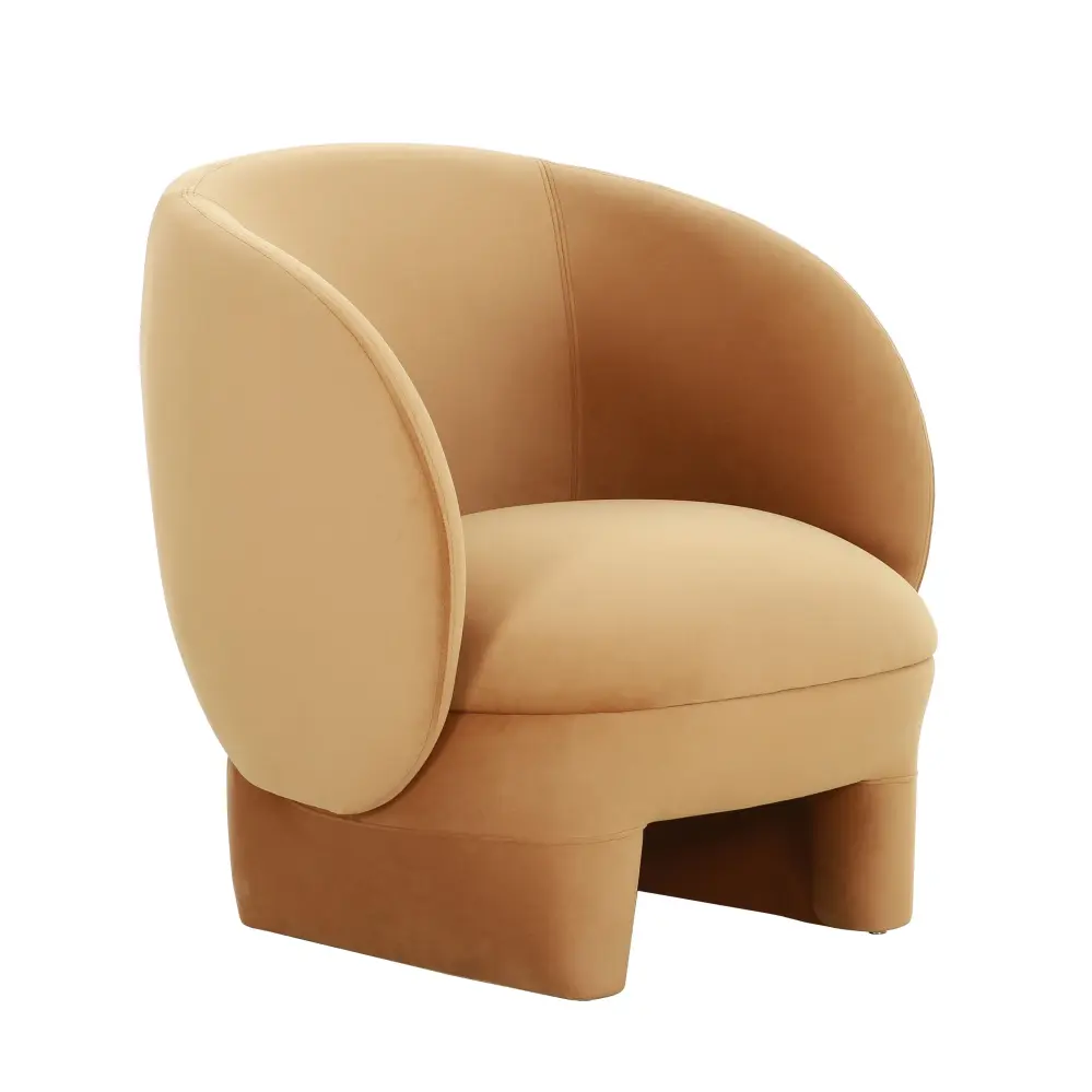 Kiki Cognac Velour Accent Chair